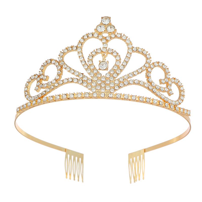 Elegant Crystal Bridal Princess Crown Headband
