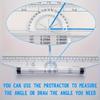 2Pcs Plastic Ruler Drawing Roller Ruler Parallel Multi-functional Drawing Design Used for Measurement Drafting Schools Offices