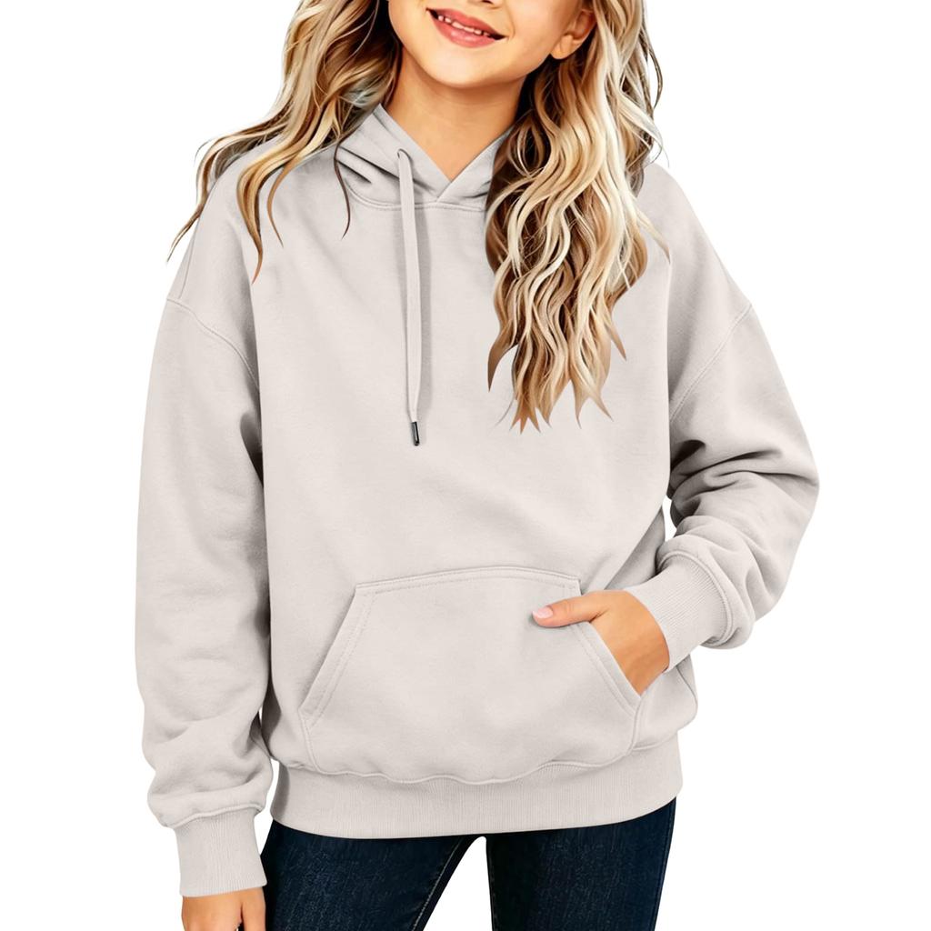 Sudadera Pulóver de Manga Larga de Color Unisex para Niños Comodidad Casual