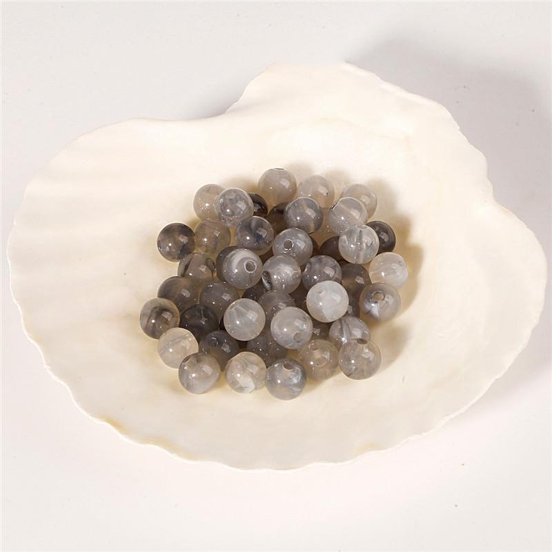 8-10mm Small Round Acrylic Beads for DIY Children's Necklaces and Earrings