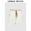 UR Women's Summer Pleated Mini Skirt with Braided Belt