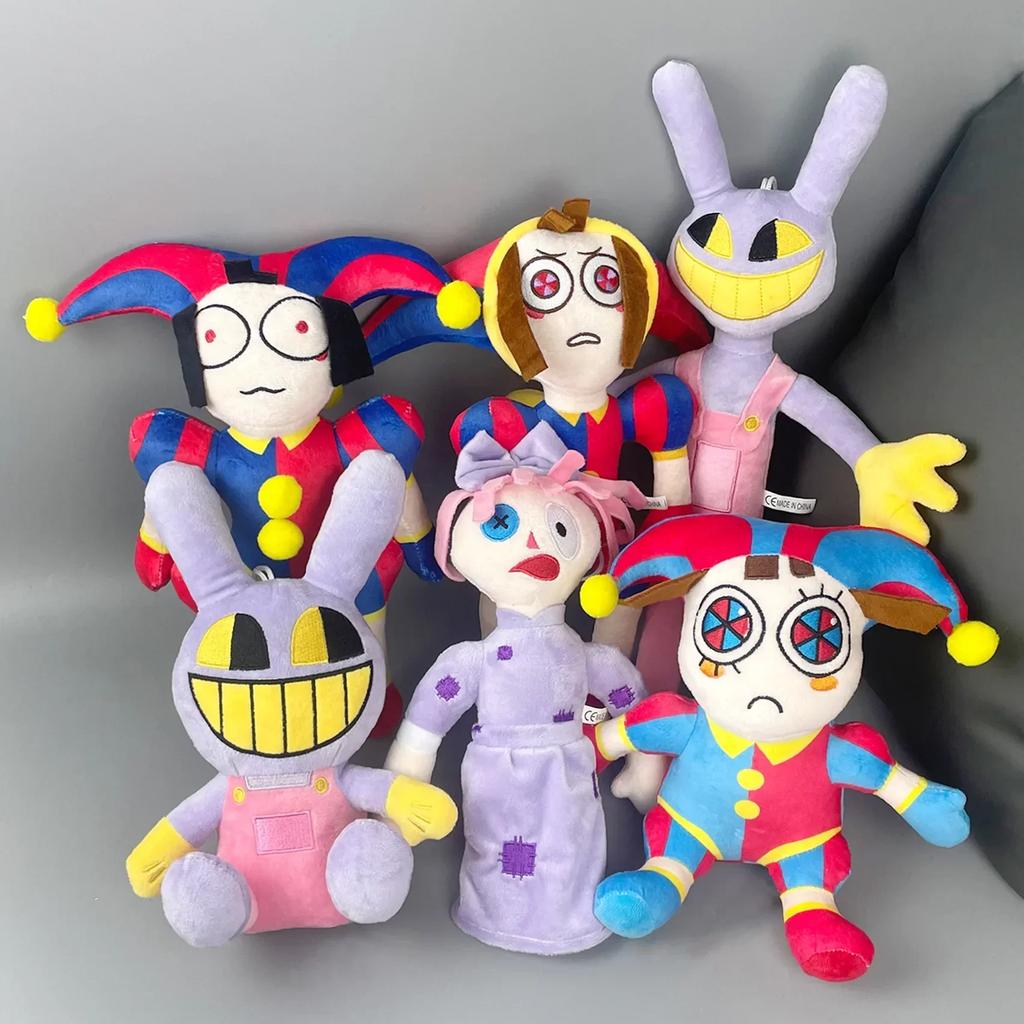 New Styles The Amazing Digital Circus Pomni Jax Plush Toy Anime Cute Theater Rabbit Doll Cartoon Clown Christmas Kids Gifts
