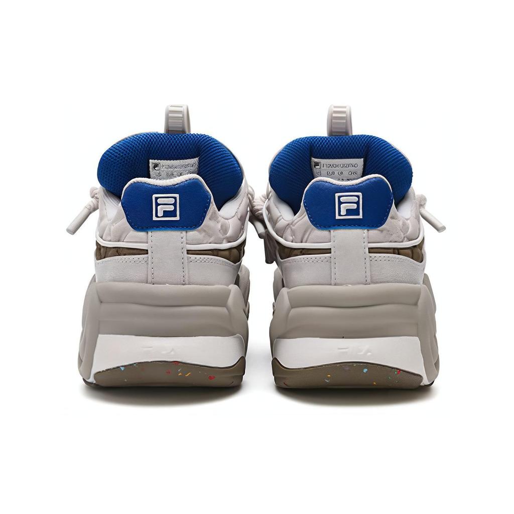 FILA Brook LV Fabric Synthetic Leather Comfortable Versatile Wear-Resistant Breathable Low-Top Casual Shoes Men sneaker Gray Green F12M341202FND