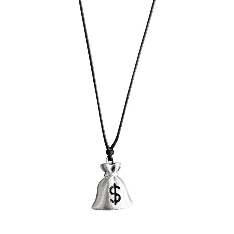 Women's Money Bag Pendant Necklace, 2025 Adjustable Sweater Chain, Light Luxury Style.