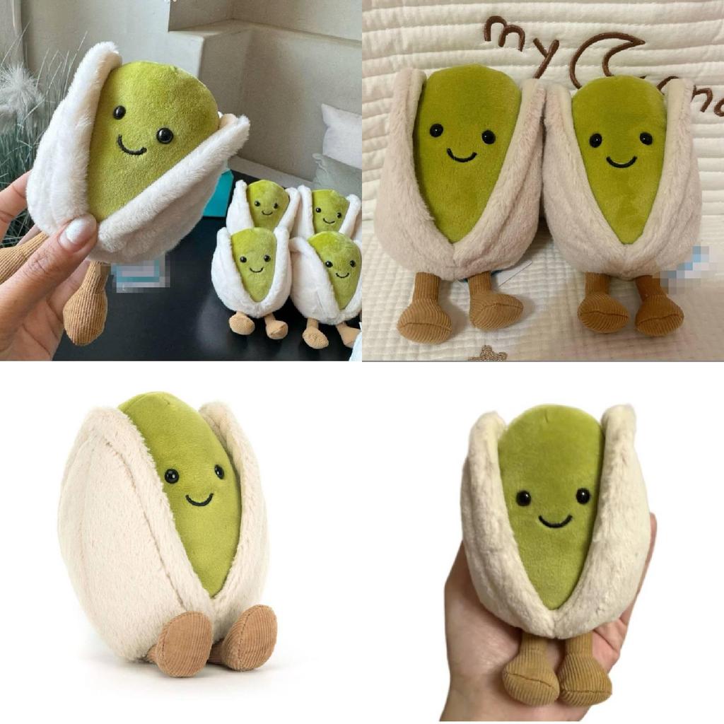 Pistachio Plush Toy Fruit Shape Soft Stuffed Doll For Kids Gift Collection