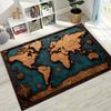Retro Nautical Map Chart Treasure Map Compass Moto Rug for Bedroom Living Room Sofa Home Doormat Decor,Kids Non-slip Floor Mat