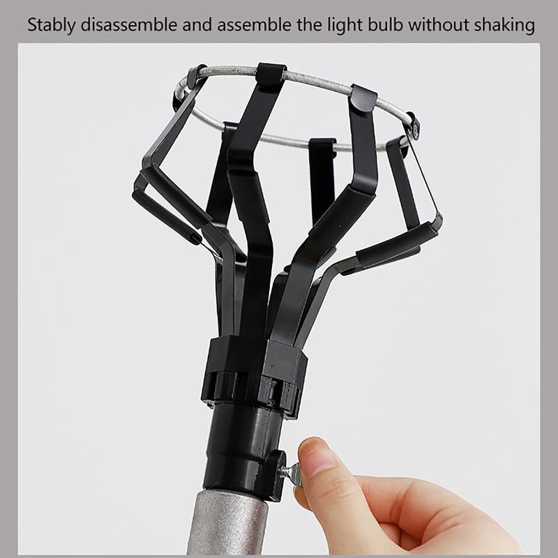 Aerial Bulb Changer Telescopic Handle Simple Twisting Installation Tool for Office and Home Use