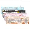 Keyboard Combo Mixed Color Keyboard Set Circular Suspension Key Cap Ergonomics Keyboard for Laptop Desktop