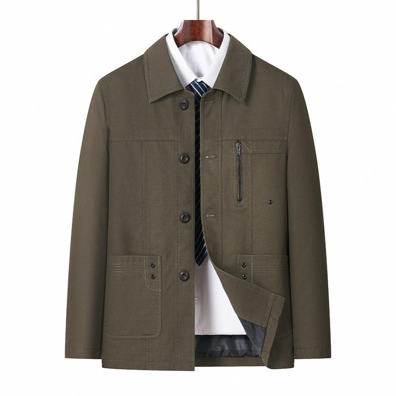 Men's Dad Jacket Spring and Autumn Business Casual Lapel Jacket Jacket Windproof