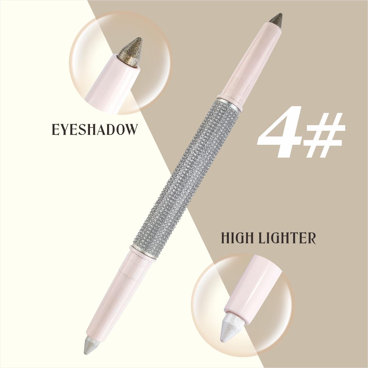 

Тени для век с двойной головкой, 2-тоновые блестящие тени для век с двойной головкой, набор карандашей для карандашей, водонепроницаемый долговечный инструмент для макияжа глаз для женщин и девочек