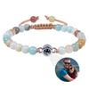 Personalisierte Foto-Armbänder Foto-Projektions-Armband Perlenarmbänder mit Bild darin 100 Sprachen Gedenkgeschenk