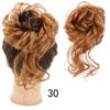 XINRAN 50 גרם 16 צבע אופנה קצר סינטטי נשים סיבים כימיים הארכת שיער מבולגן לחמנייה מתיחה עמיד בחום הארכת פאה