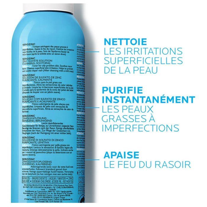 Spray Visage Purifiant - LA ROCHE-POSAY - SEROZINC - Adulte - Mixte - 150 Ml