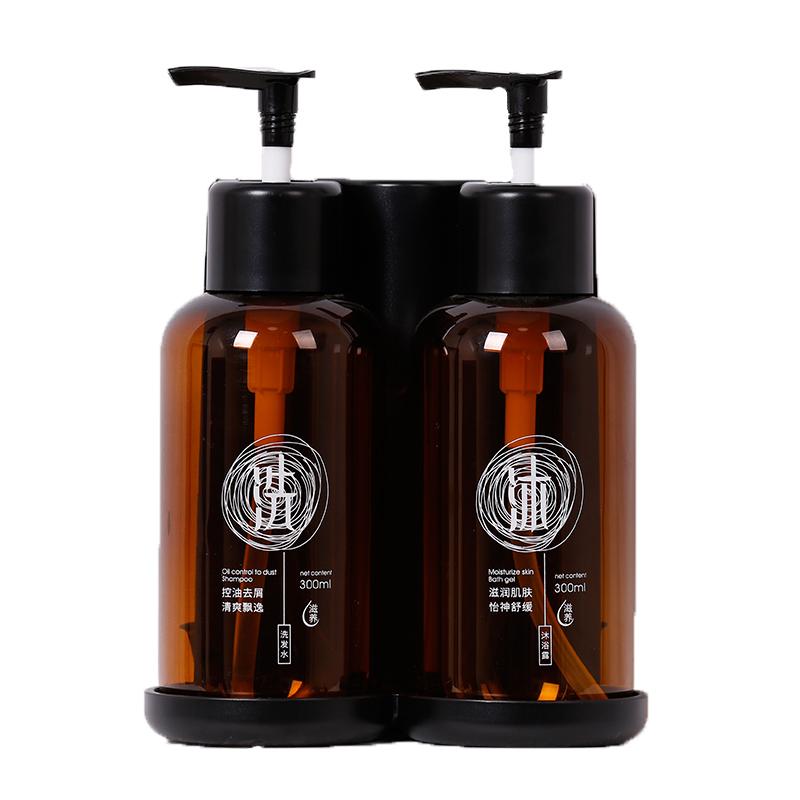 Factory Price Double Tie Rod Soap Dispenser Bathroom Ecoco Shampoo Dispenser Wall Mount Dongguan Leekong Ltd. чёрный