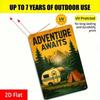 Vintage Camper Tent Forest Tin Sign 8x12in Nostalgic Wall Decor Trailer Outdoor Adventure Gift