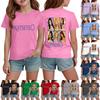 Boys Girls Short Sleeve T-Shirt for Kids Trendy Casual Top