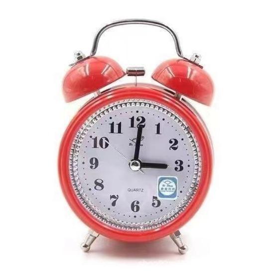 Children's Students Metal Bell Alarm Clock Creative Learning Silent Night Lights Fashionable Classic Loud Bedside Cute Clock Watch