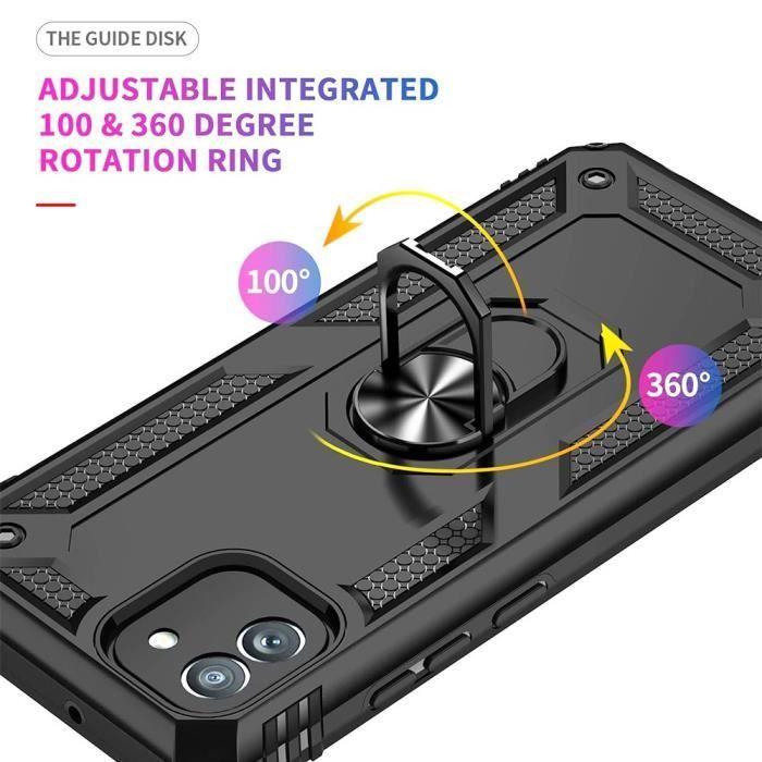 Coque de protection - booling - samsung galaxy a05 - rigide - noir - support 360°