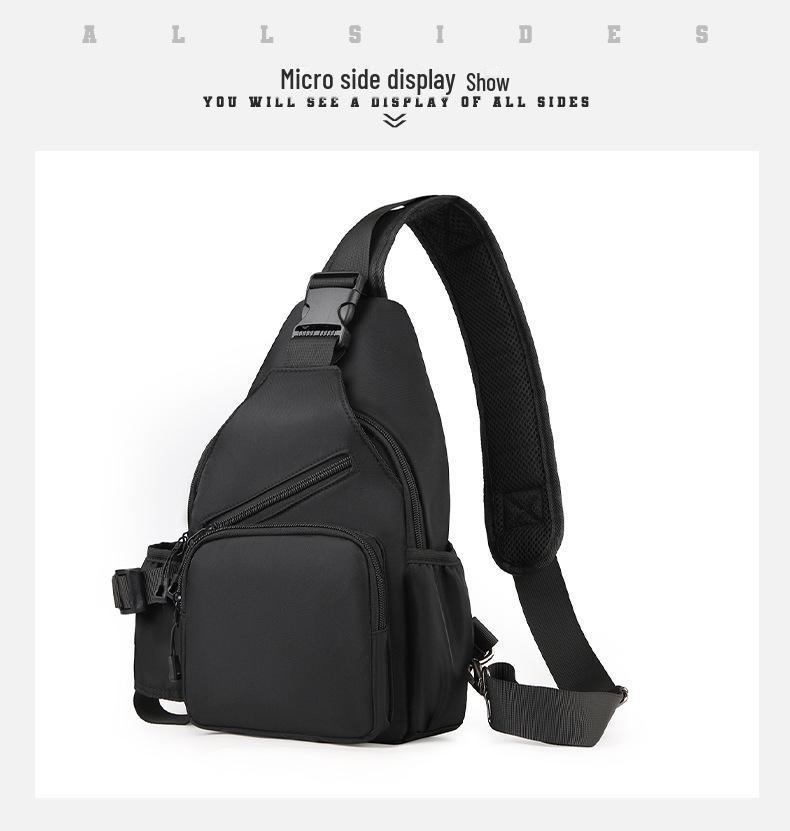 Geantă pentru piept transfrontalier pentru bărbați: Geantă de umăr multifuncțională pentru naveta și timpul liber.