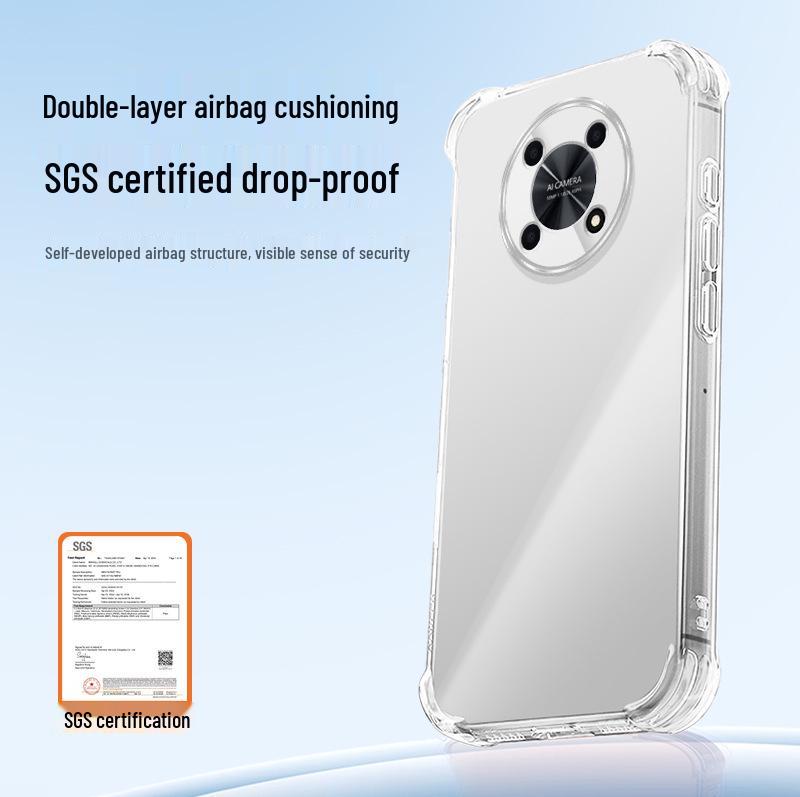 Huawei Enjoy 50 Pro Transparent Phone Case: Airbag Corners, Drop-Proof, High-End TPU, Ins Style