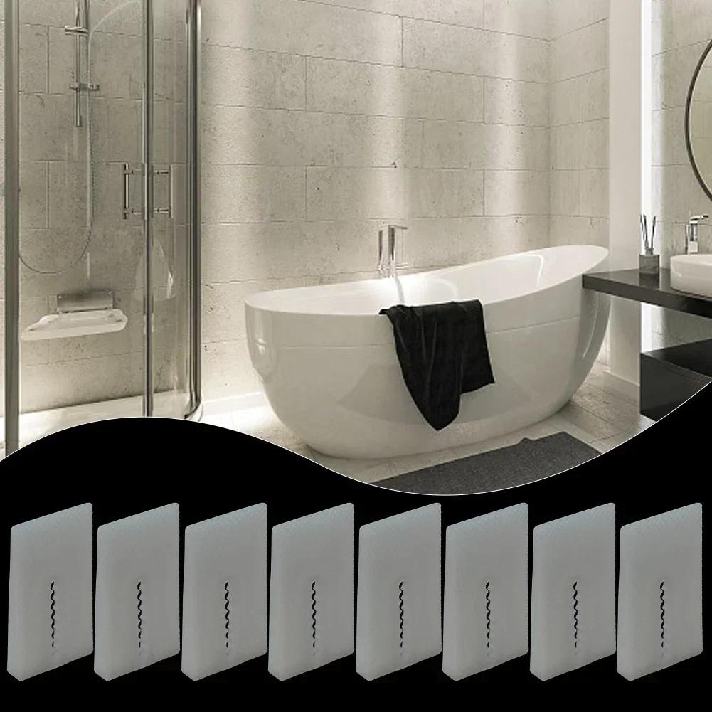 Wedge Gasket 8pcs Toilet Shims Level & Stabilize With Universal White Toilet Shims For Furniture Cabinets & More