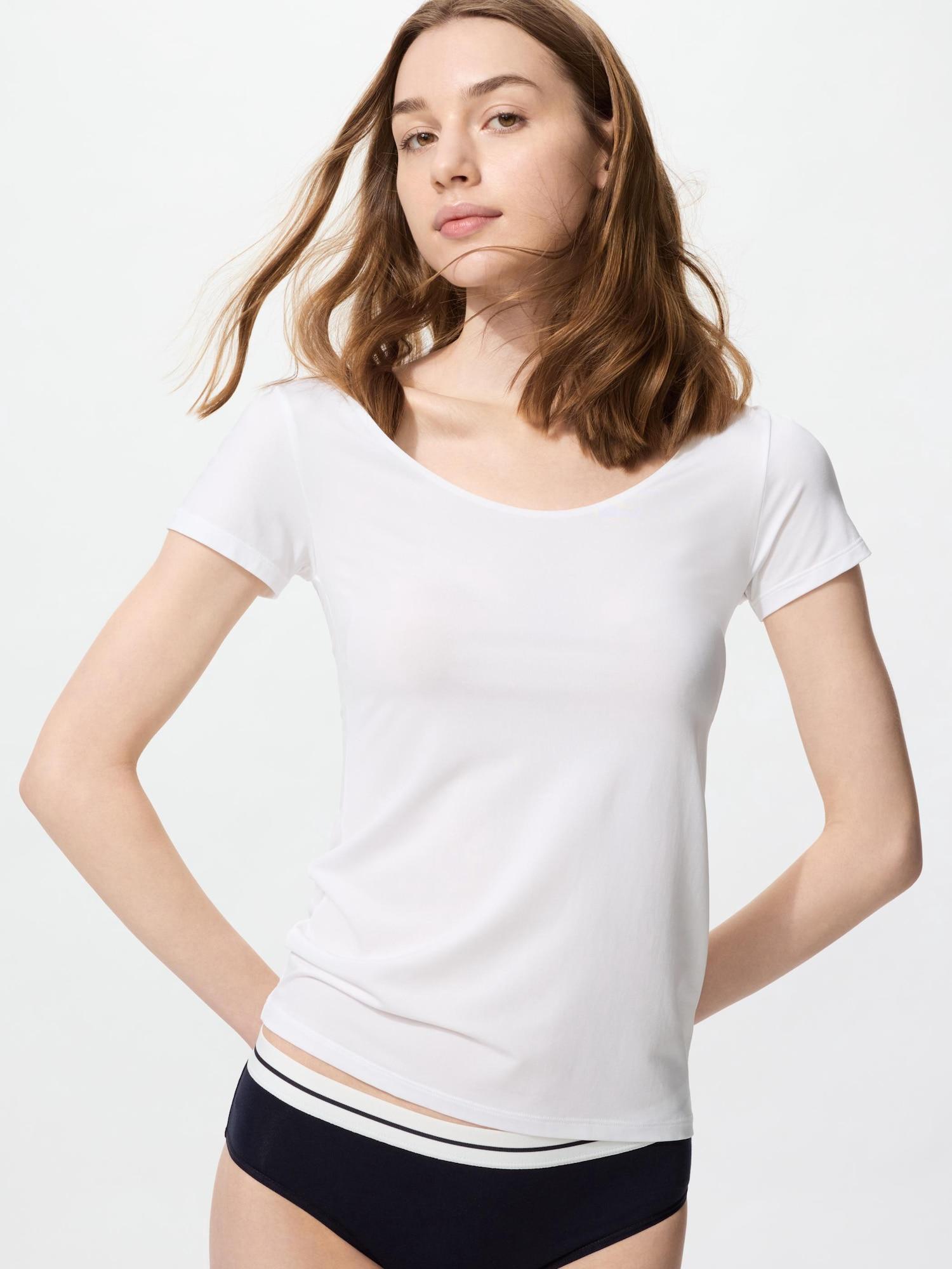 

Uniqlo Japan Airism Футболка с U-образным вырезом, с коротким рукавом 00 WHITE/S