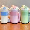 Insulated Straw Water Bottle Spillproof Stylish Girls Boys Portable Thermal Water Bottle Cup for
