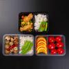 Tongyuan Disposable Rectangular 2-Compartment Meal Boxes with Lids