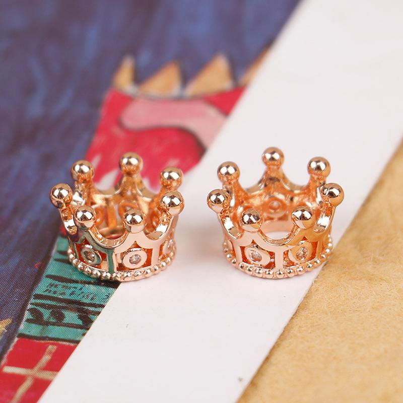 2pcs Mini Metal Crown For 1:12 Dollhouse Miniature Gold Sliver Bronze Mini Alloy Crown Model Toys Dolls Dollhouse Accessories