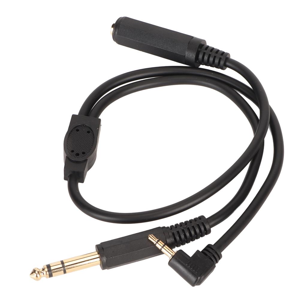 6,35mm Stereo Y Rozbočovací kabel 6,35mm Stereo Samice Jack na 6,35mm Dvoukanálový Samec a 3,5mm Samec