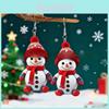 Winter Schneemann Ohrringe mit Silberstift und niedlichem Design zum Verschenken in der Weihnachtszeit