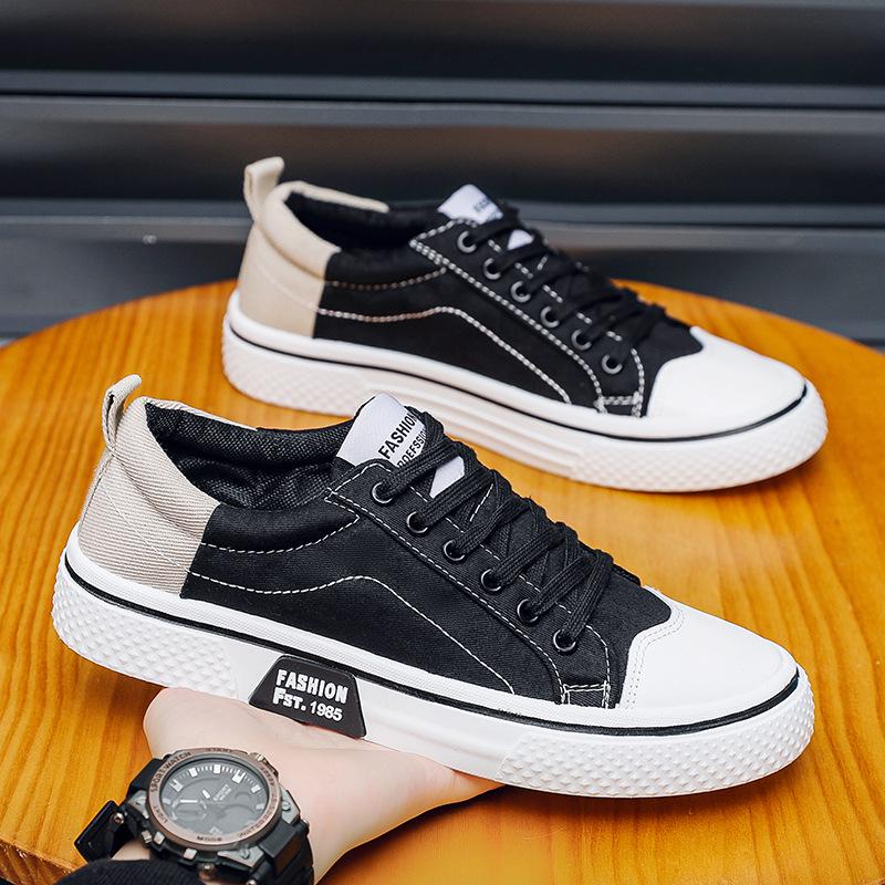 

Men s Breathable Canvas Skate Shoes - Soft Sole, Versatile, Casual, Trendy Fashion for Spring/Summer Running 44 чорний