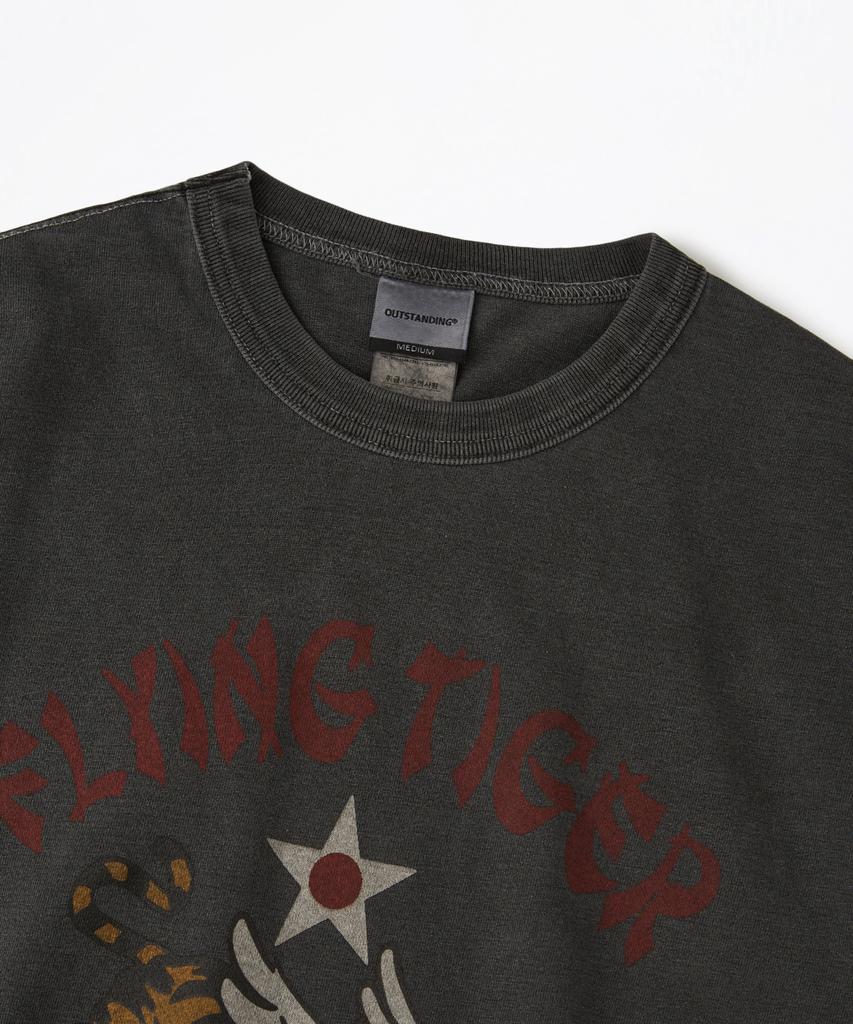 OUTSTANDING Mil Series Tee(14Af Flying Tiger)_Pigment Charcoal