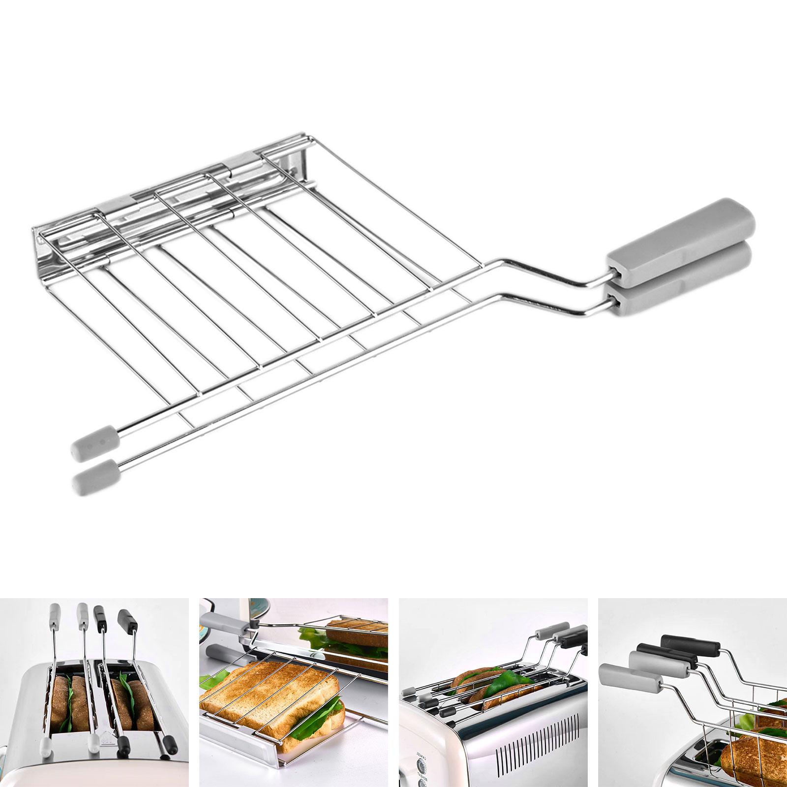 

Toast Slice Holder Kitchen Supplies Sturdy Bread Machine Griddle Warming Rack for Grilling Broiling Baking Roasting Household сірий колір