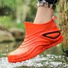 Fashion Brand Mens Rain Boots Chef Shoes Fishing Shoes Casual Waterproof Comfortable Big Size Trend Non-slip Strong Wear-resistant Boots