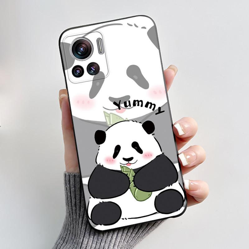 Casing For Motorola Edge 30 Ultra / Edge X Cover Aesthetic Fashion Cute Cat Astronaut Black Soft Silicone Shockproof TPU Case