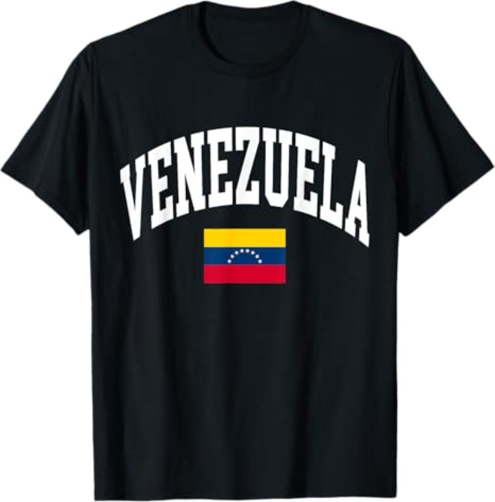 

Venezuela Flag Holiday Venezuela Heart Venezuelan Flag TShirt Woman Man Fashion Casual Cotton Graphic T Shirts Outdoors Tops 4XL