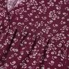 ZANZEA Women Floral Print Casual V-Neck 3/4 Sleeve Loose Long Dress