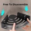 1/2/PCS  bagno WC mensola a muro triangolo doccia Rack di stoccaggio bagno Shampoo punzonatura a parete nero WC mensola ad angolo