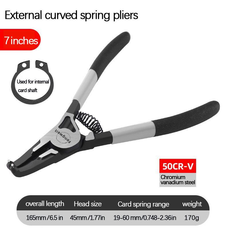 

ndustrial-Grade 7-Inch Snap Ring Pliers, Internal & External Circlip Pliers, Durable, Easy to Use for Automotive & DIY Projects