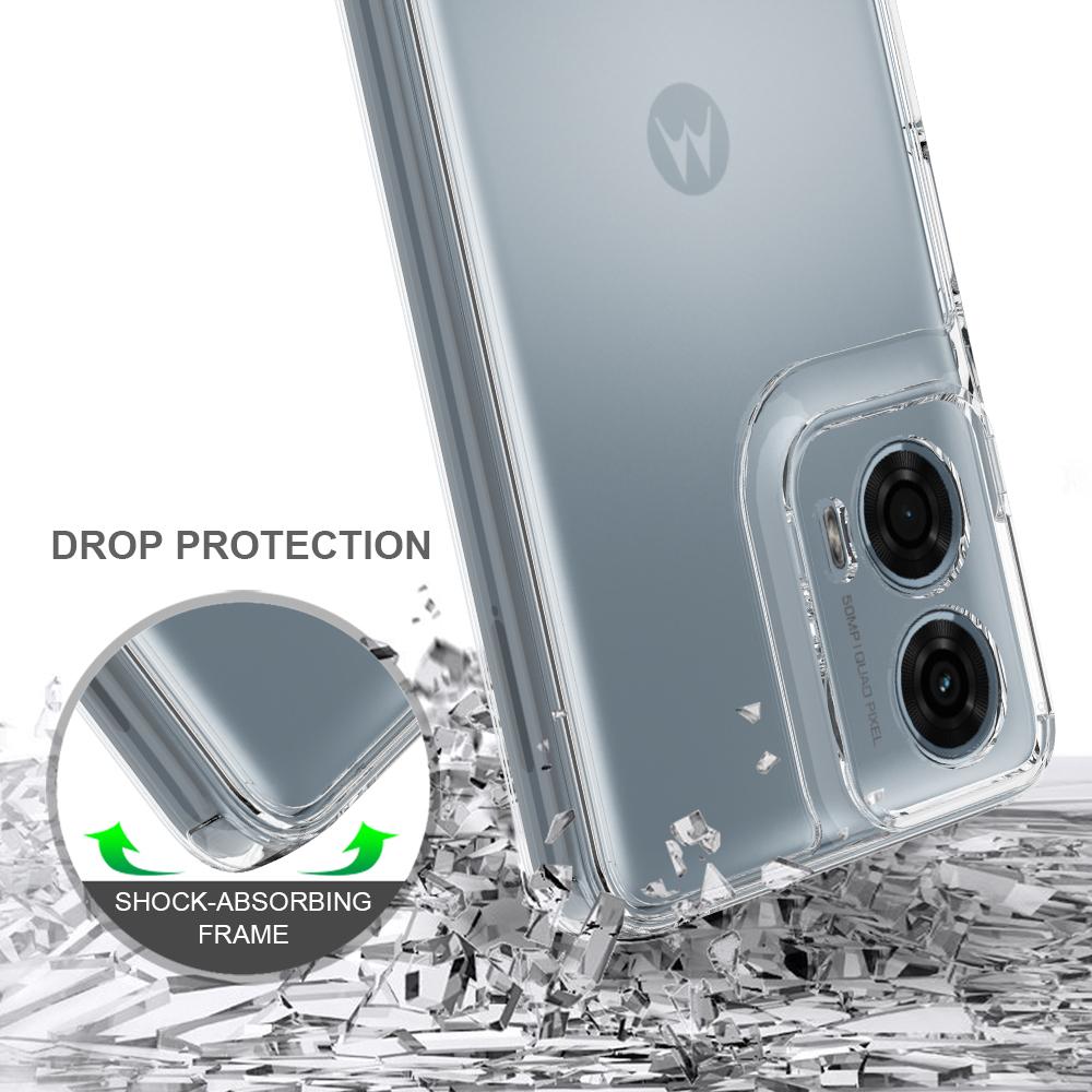 For Motorola Moto G04 4G/G04s 4G/G24 4G Case TPU+Acrylic Transparent Phone Cover