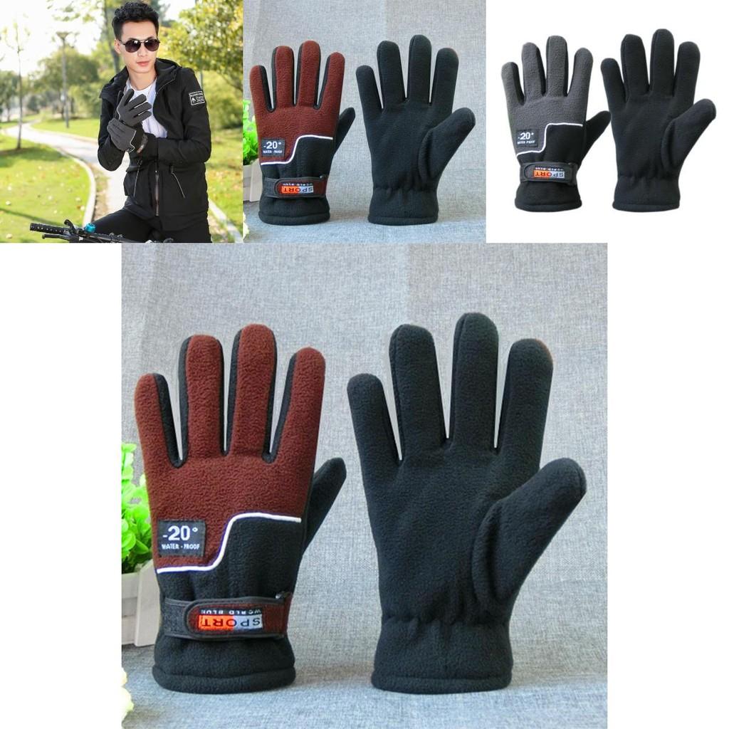 Fahrradhandschuhe mit Fleece-Material für Radfahren bei kaltem Wetter und für Grip