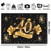 1PC 40th Birthday Balloon Banner Flag for Party Photo Props Background Cloth Suitable for Anniversary Celebrations