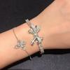 Temperament zircon bow splicing bracelet 2025 new ins light luxury jewelry women