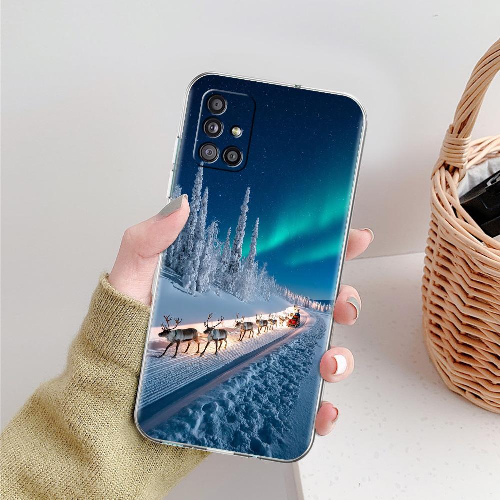 Phone Case For Samsung A15 A13 A35 A55 A51 A71 A41 A31 A21S A05 A17 A23 A25 A33 A53 A73 5G A07 4G Cover Antarctica Snow Scenery