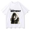 2026 Summer Cotton Faouzia BIRTHDAY Printed TShirts Vintage Graphic Tees Unisex Unisex Loose Casual Hip Hop Streetwear Comfort Tops