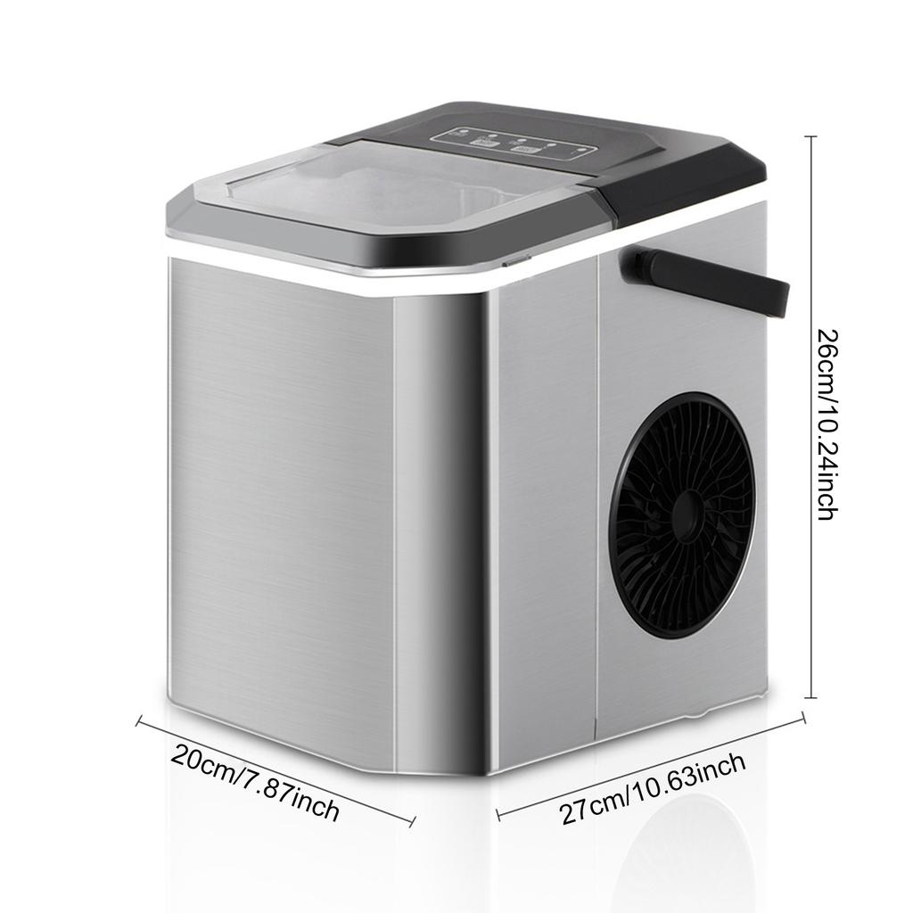 Electric Ice Machine Commercial Quick Ice Cube Maker Countertop Mini Ice Maker Machine for Camping Office Kitchen Home Party Bar