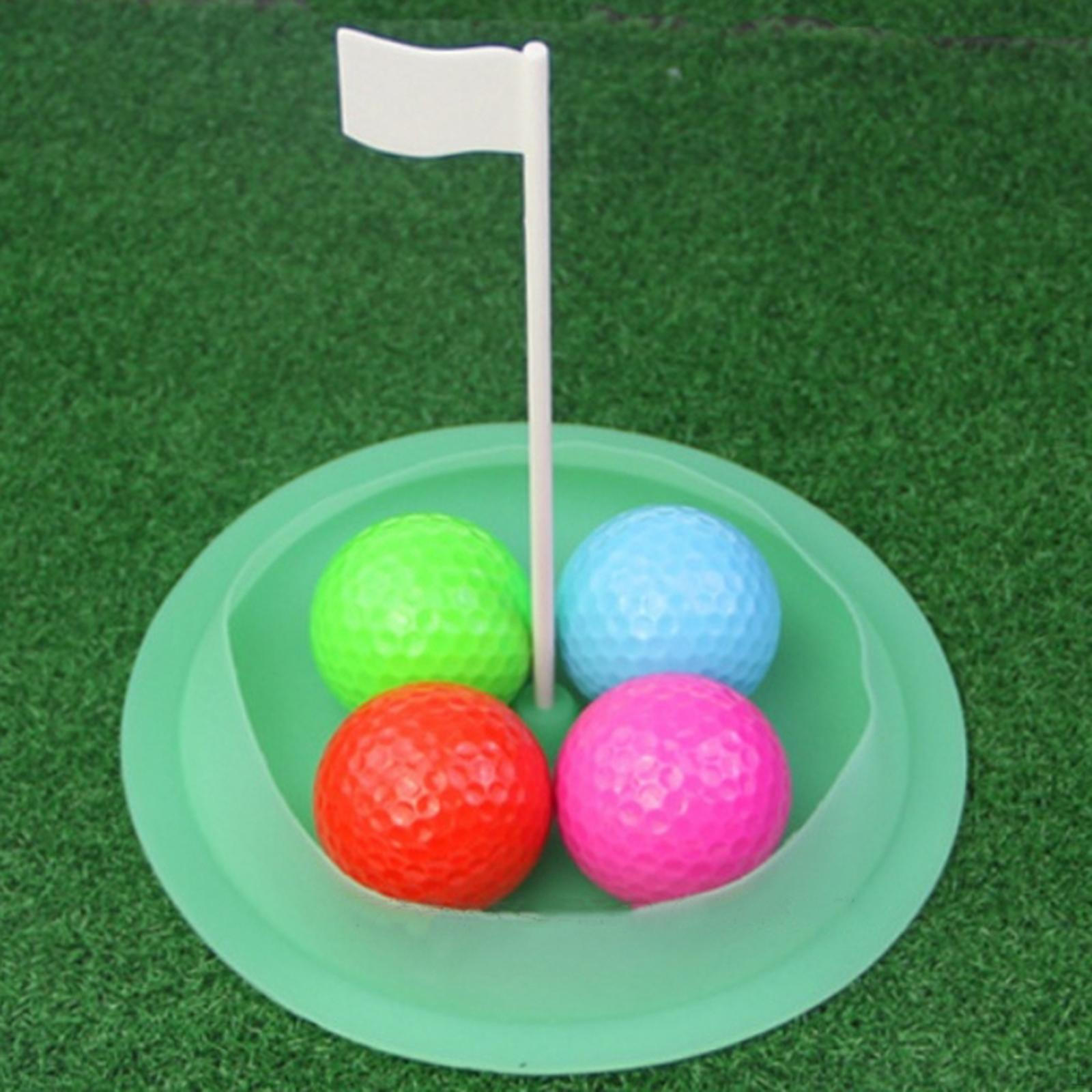 

Golf Cup Putt Practice Hole with Flag Backyard Dive Beach Tool зелений