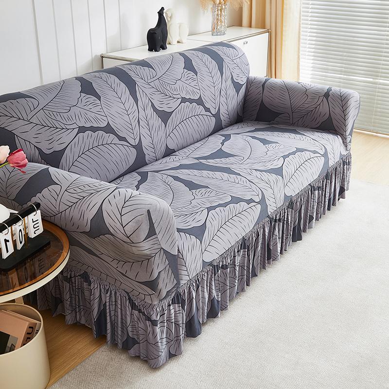

1 шт. эластичный чехол для дивана с принтом и юбкой, чехол для дивана, чехол для дивана, защита для мебели, спальня, офис, гостиная, домашний декор 1seater(90-140cm)
