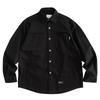 Men's Long Sleeve Japanese Retro Work Shirt - Korean Style Trendy Loose Fit with Pocket, Versatile Youth Casual Jacket.